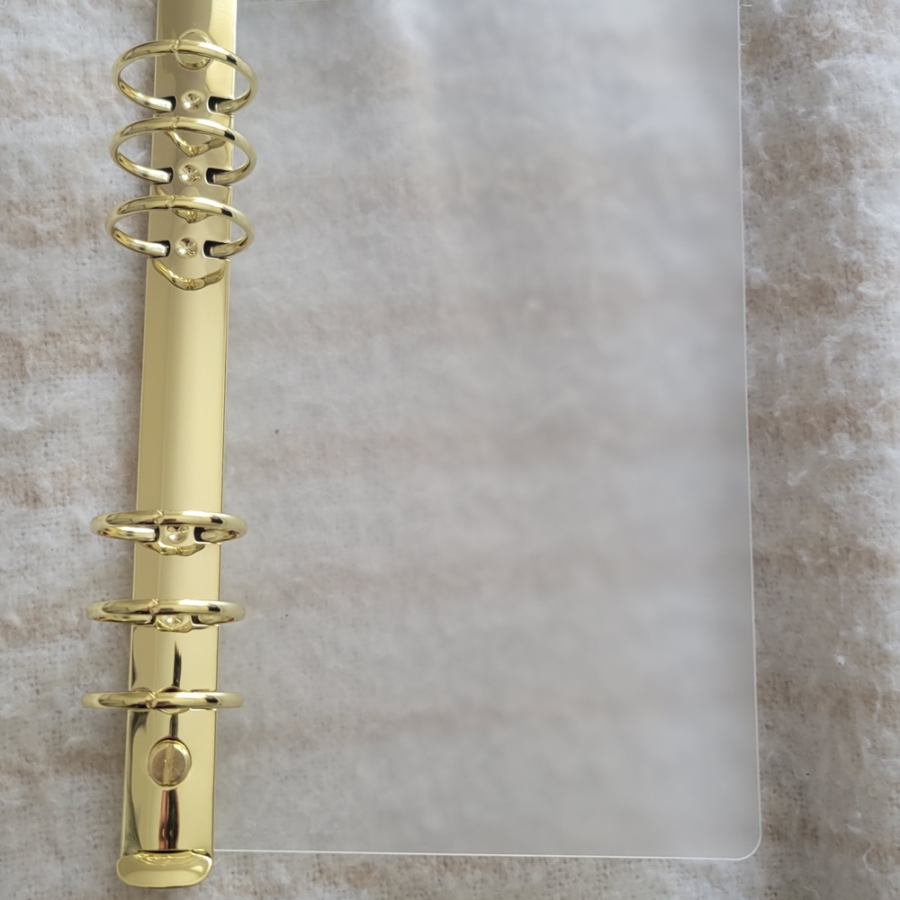 Clear Dashboard with Gold 6-Ring Binder Spine - A5